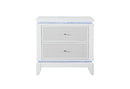 ALINA WHITE NIGHTSTAND WITH LED AND USB
