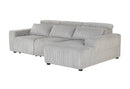 U5945 GREY RIGHT ARM FACING CHAISE WITH 1 PILLOW