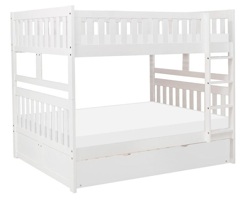 Homelegance Galen Full/Full Bunk Bed w/ Storage Boxes in White B2053FFW-1*T