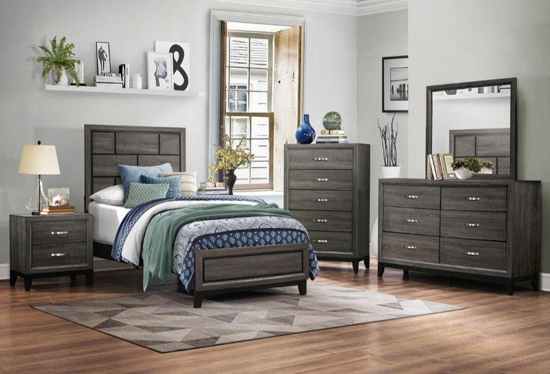 Homelegance Davi Full Panel Bed in Gray 1645F-1*