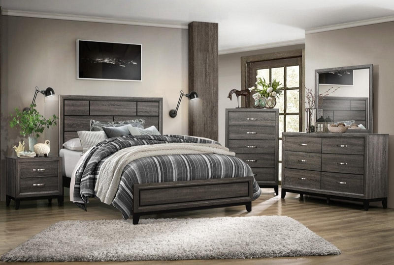 Homelegance Davi King Panel Bed in Gray 1645K-1EK*