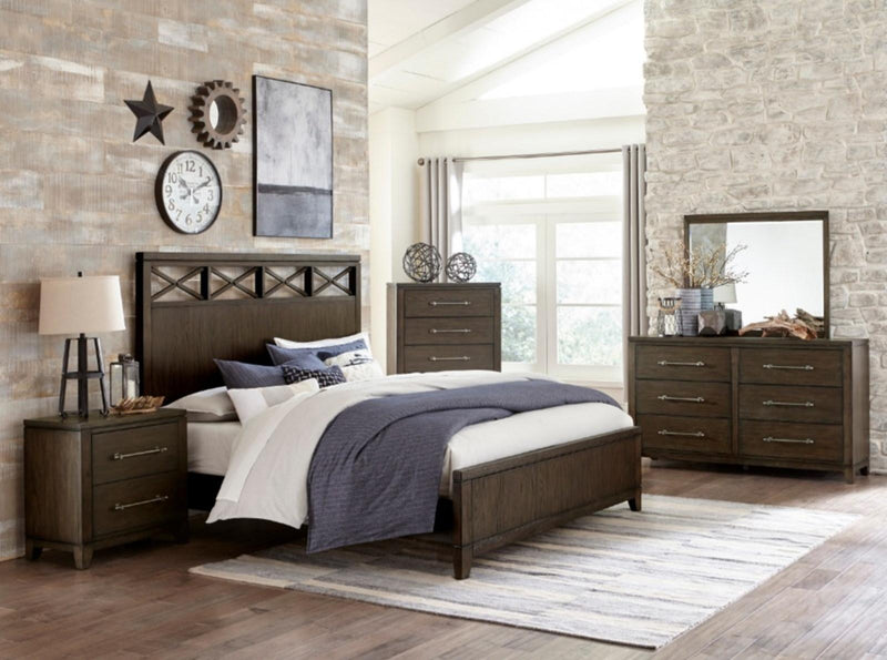 Homelegance Griggs King Panel Bed in Dark Brown 1669K-1EK*