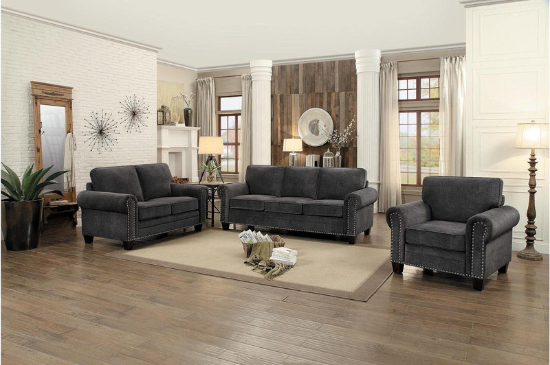 Homelegance Furniture Cornelia Loveseat in Dark Gray 8216DG-2