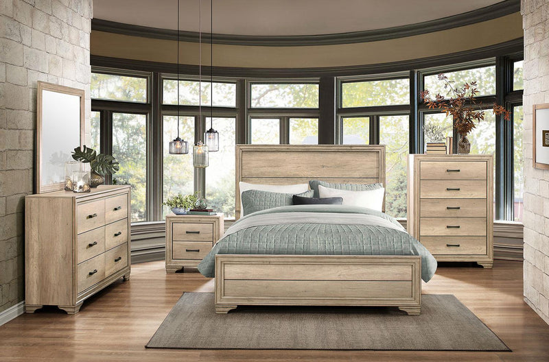 Homelegance Lonan Queen Panel Bed in Natural 1955-1*