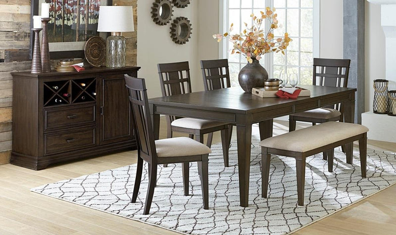 Homelegance Makah Dining Table in Dark Brown 5496-78