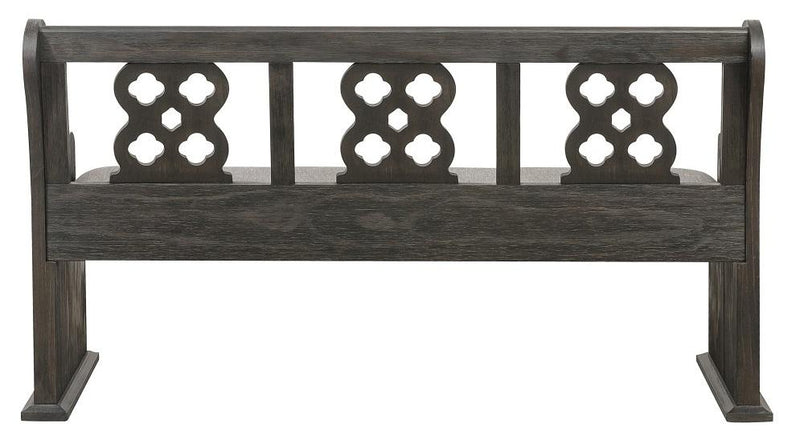 Homelegance Arasina Bench with Curved Arms in Dark Pewter 5559N-14A