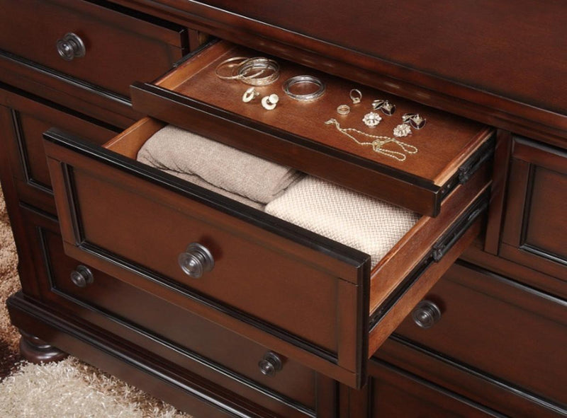 Homelegance Cumberland Dresser in Brown Cherry 2159-5