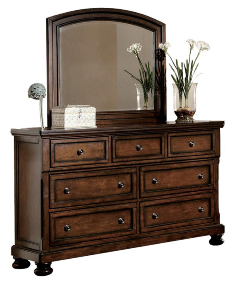 Homelegance Cumberland Mirror in Brown Cherry 2159-6