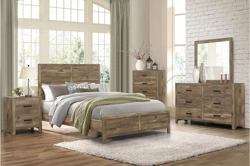 Homelegance Furniture Mandan 6 Drawer Dresser in Weathered Pine 1910-5