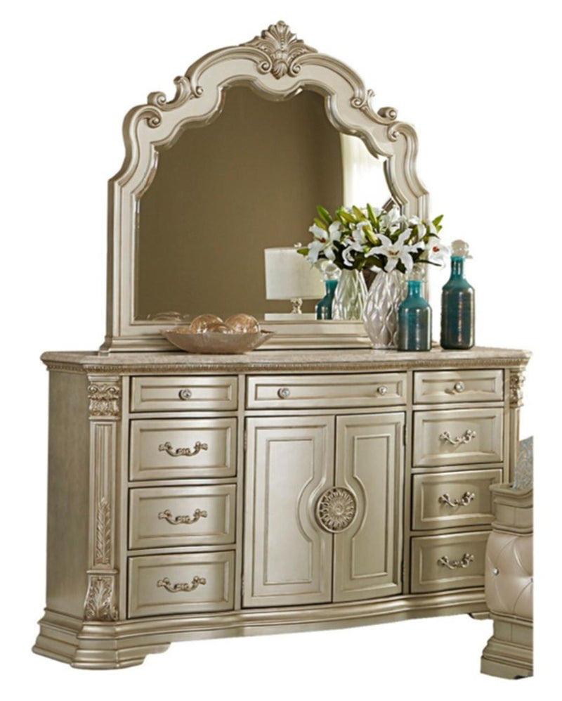 Homelegance Antoinetta Mirror in Champagne Wood 1919NC-6