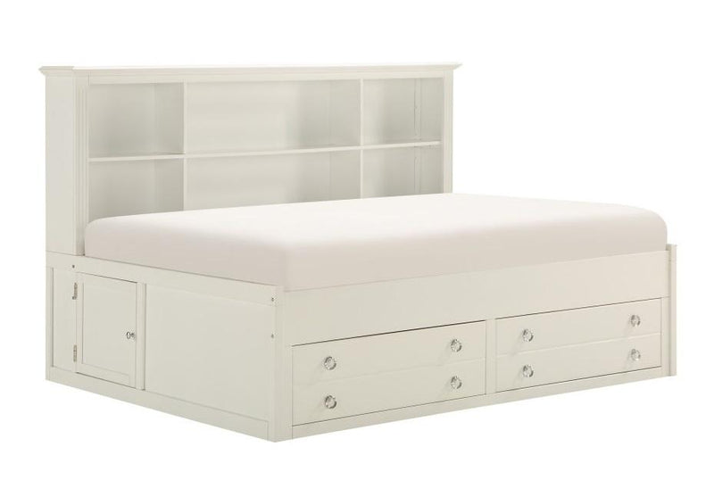 Homelegance Meghan Twin Lounge Storage Bed in White 2058WHPRT-1*