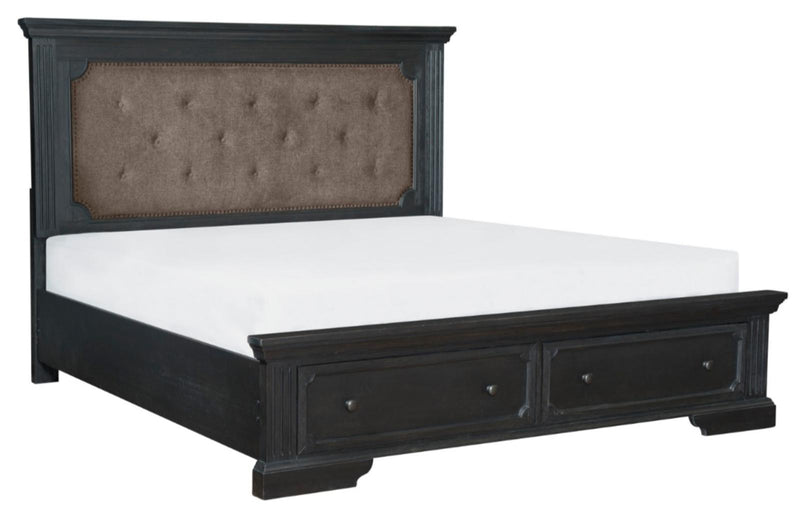 Bolingbrook Queen Upholstered Storage Platform Bed in Coffee 1647-1*