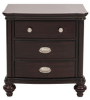 Marston 3 Drawer Nightstand in Dark Cherry 2615DC-4