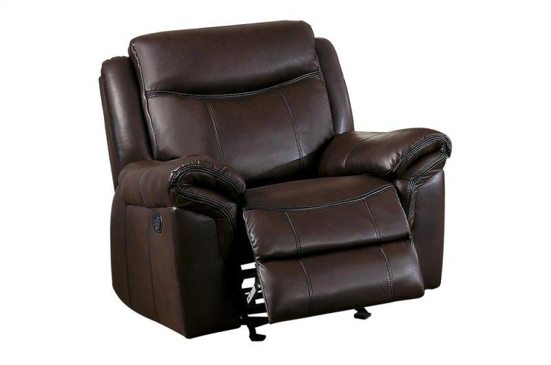 Homelegance Furniture Aram Glider Reclining Chair in Brown 8206BRW-1 image