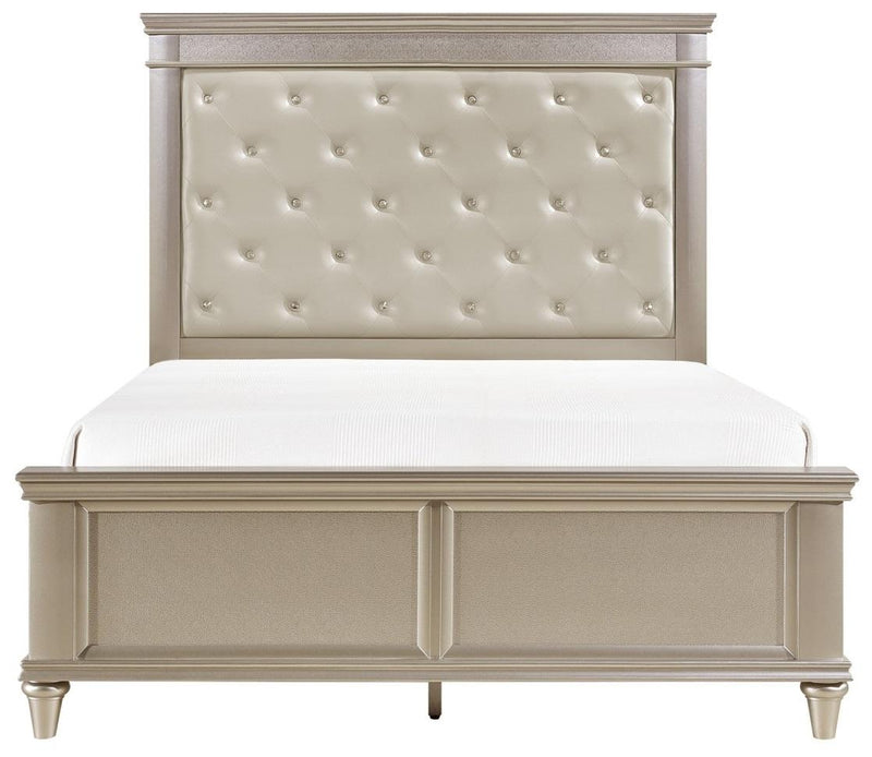 Celandine Queen Panel Bed in Pearl/Silver 1928-1* image