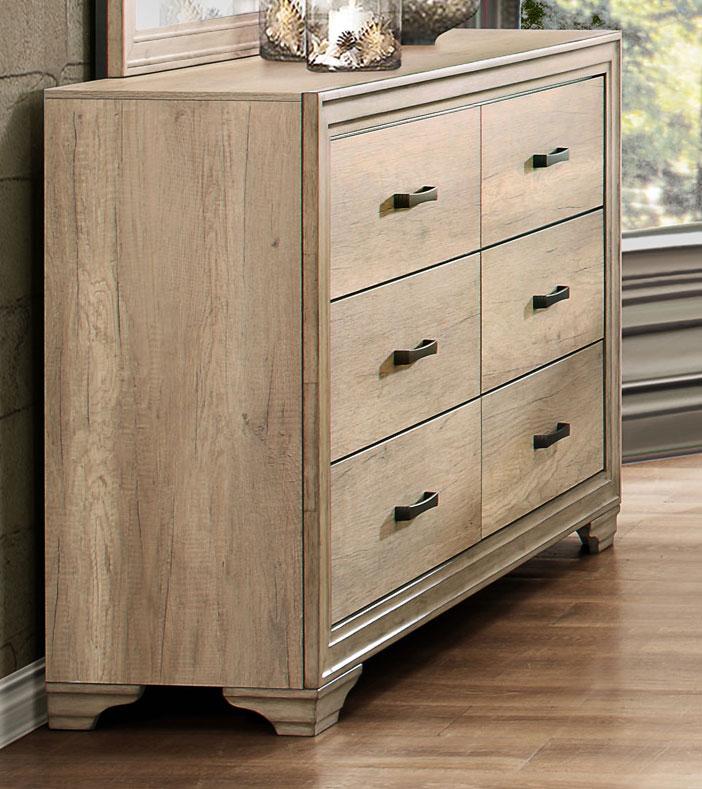 Homelegance Lonan 6 Drawer Dresser in Natural 1955-5 image