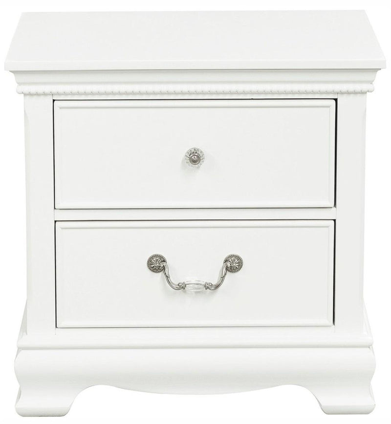 Homelegance Lucida 2 Drawer Nightstand in White 2039W-4 image