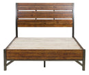 Holverson Queen Platform Bed in Rustic Brown & Gunmetal 1715-1*