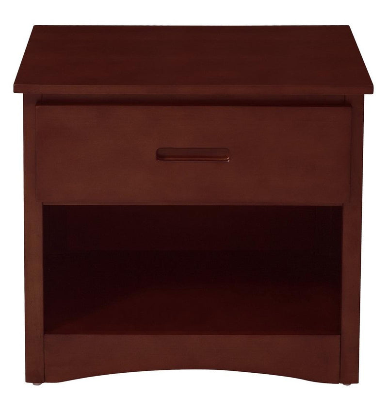 Homelegance Rowe 1 Drawer Night Stand in Dark Cherry B2013DC-4 image