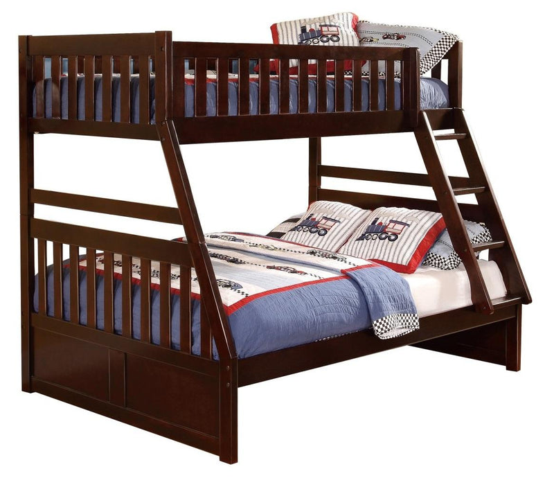 Homelegance Rowe Twin/Full Bunk Bed in Dark Cherry B2013TFDC-1* image