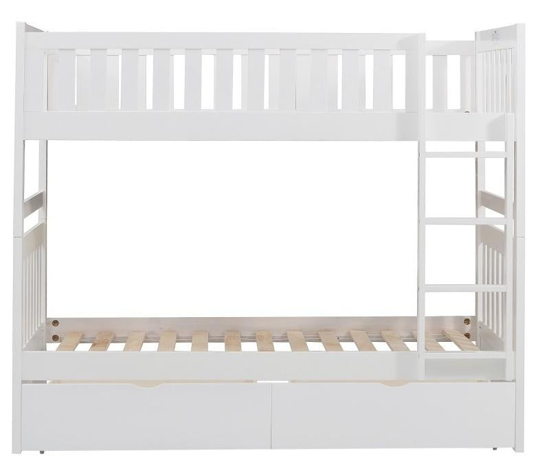 Homelegance Galen Twin/Twin Bunk Bed w/ Storage Boxes in White B2053W-1*T image