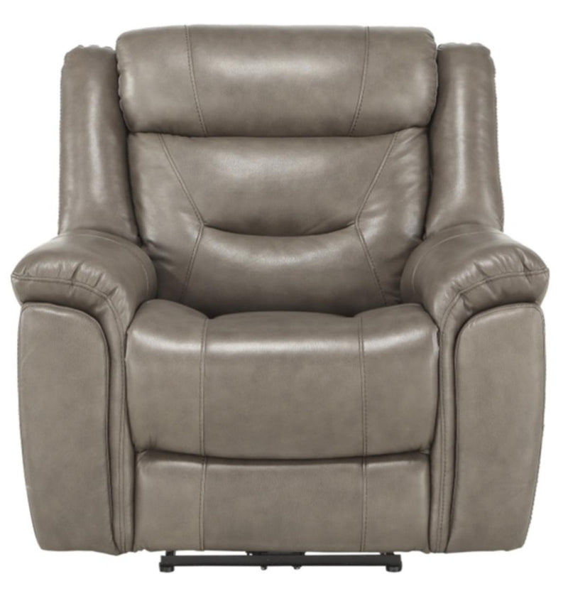 Danio Power Double Reclining Chair with Power Headrests in Brownish Gray 9528BRG-1PWH image