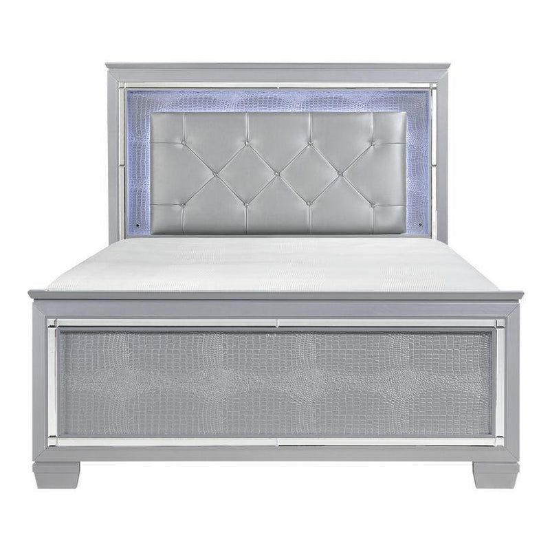 Homelegance Allura Queen Panel Bed in Silver 1916-1* image