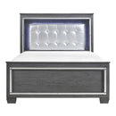 Allura Queen Panel Bed in Gray 1916GY-1*