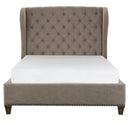 Vermillion King Upholstered Panel Bed in Gray 5442K-1EK*