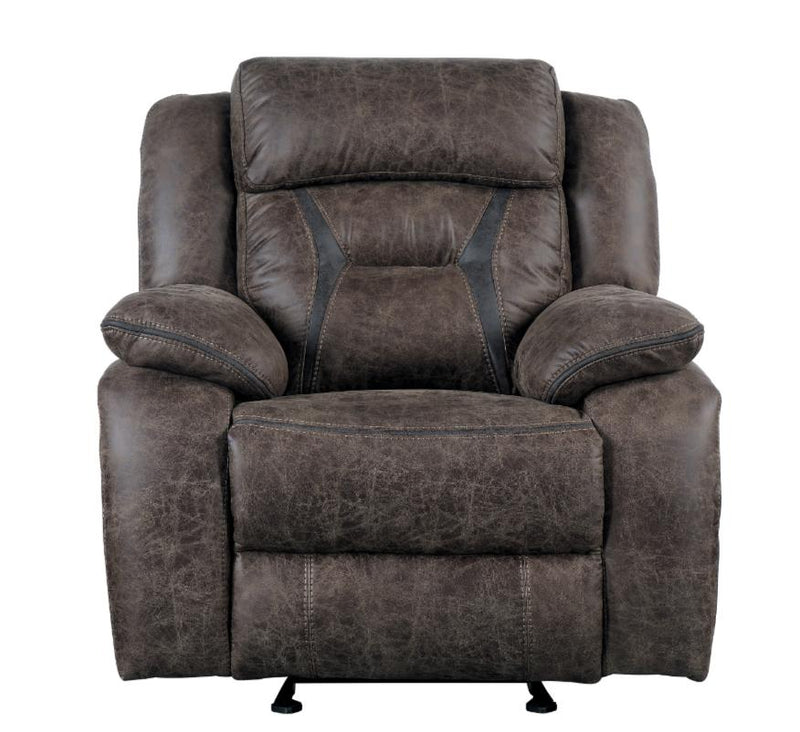 Homelegance Furniture Madrona Glider Reclining Chair in Dark Brown 9989DB-1 image