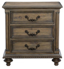 Rachelle 3 Drawer Nightstand in Weathered Pecan 1693-4
