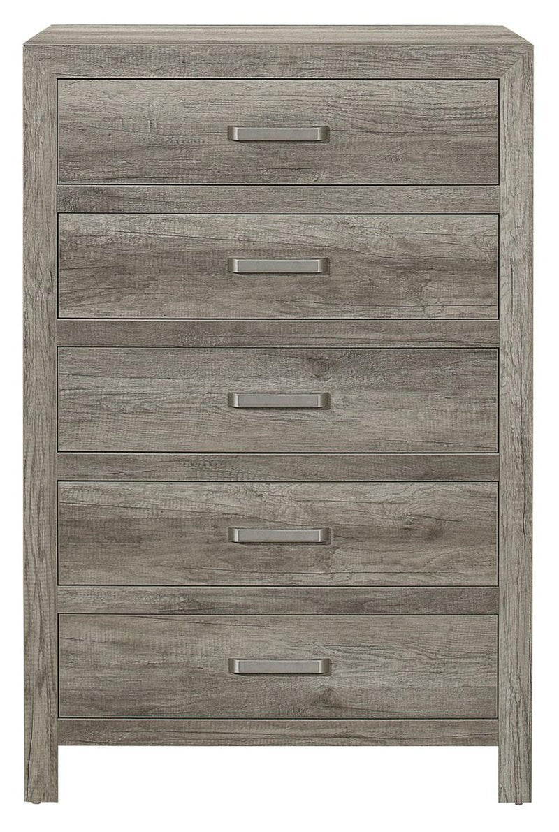 Homelegance Furniture Mandan 5 Drawer Chest in Weathered Gray 1910GY-9 image