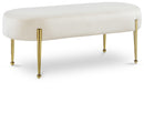 Gia Cream Velvet Bench