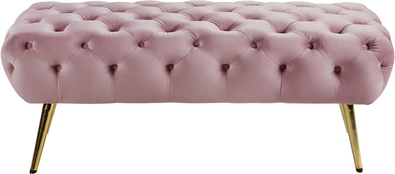 Amara Pink Velvet Bench image