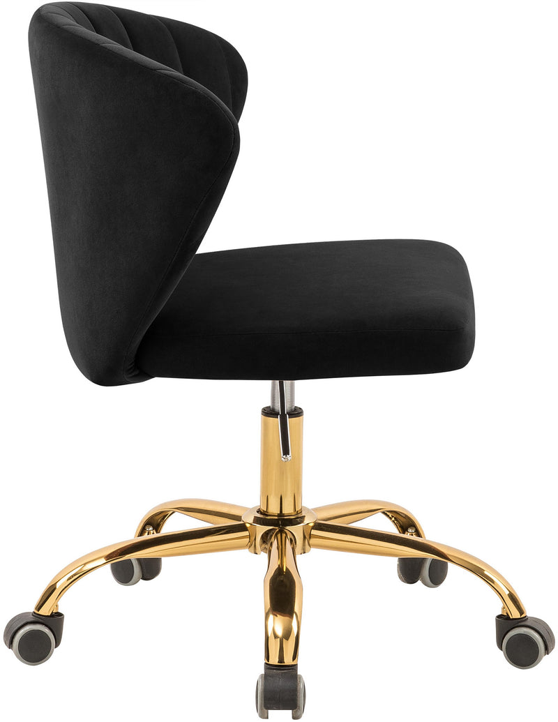 Finley Black Velvet Office Chair