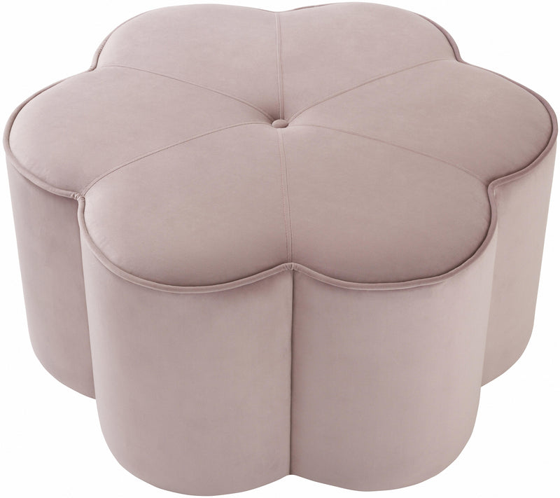 Daisy Pink Velvet Ottoman