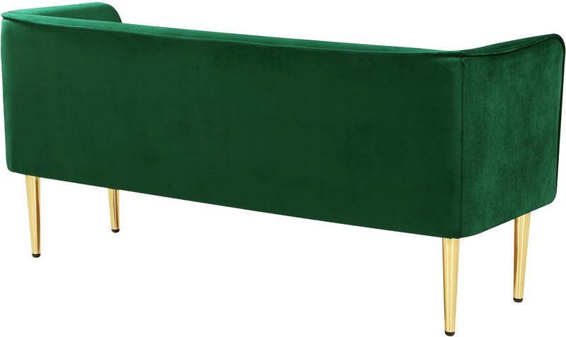 Audrey Green Velvet Bench