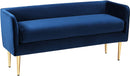 Audrey Navy Velvet Bench