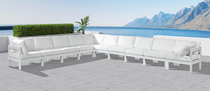 Nizuc White Waterproof Fabric Outdoor Patio Modular Sectional