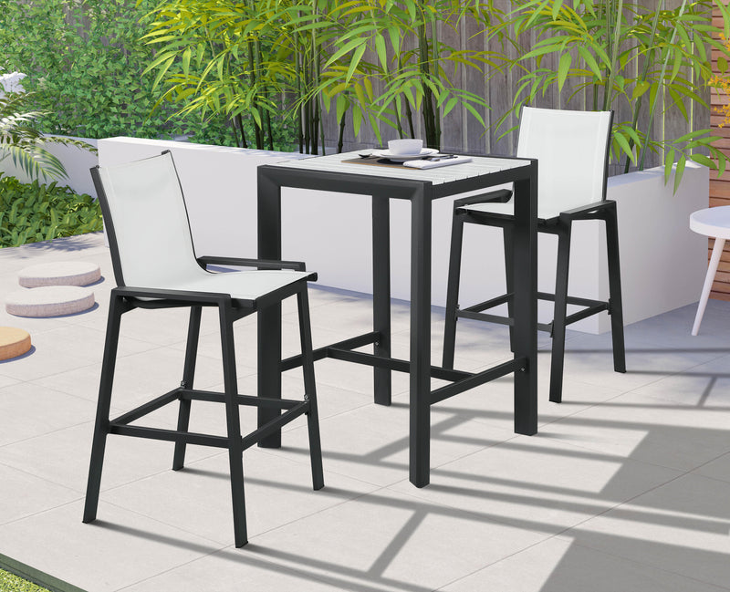 Nizuc White manufactured wood Outdoor Patio Aluminum Square Bar Table