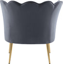 Jester Grey Velvet Accent Chair