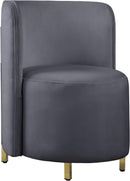 Rotunda Grey Velvet Accent Chair