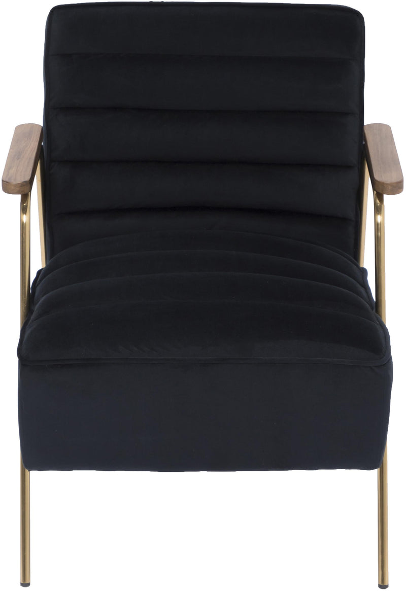 Woodford Black Velvet Accent Chair