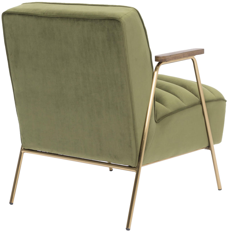 Woodford Olive Velvet Accent Chair