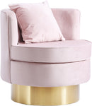 Kendra Pink Velvet Accent Chair