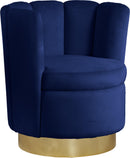 Lily Navy Velvet Accent Chair