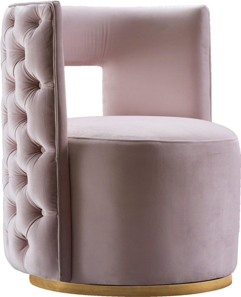 Theo Pink Velvet Accent Chair image