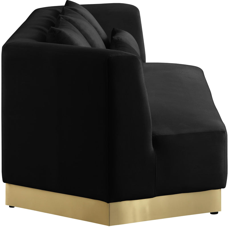 Marquis Black Velvet Sofa