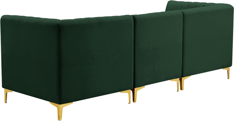 Alina Green Velvet Modular Sectional