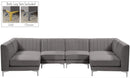 Alina Grey Velvet Modular Sectional